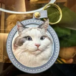 Custom 3D Leather Pet Portrait Keychain Bag charm 6 Product Main Image 01