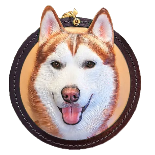 Home 4 leather pet keychains